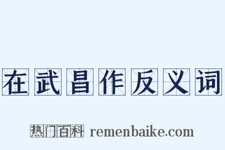 在武昌作反义词是什么意思的图片